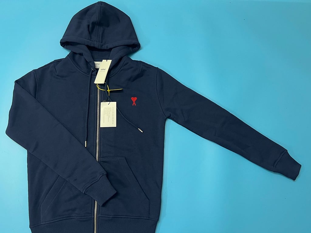 Ami Paris Ami de Coeur Zip Hoodie - 77