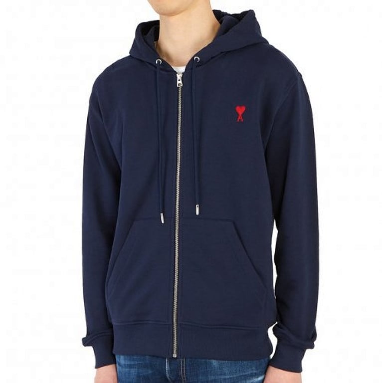 Ami Paris Ami de Coeur Zip Hoodie - 81