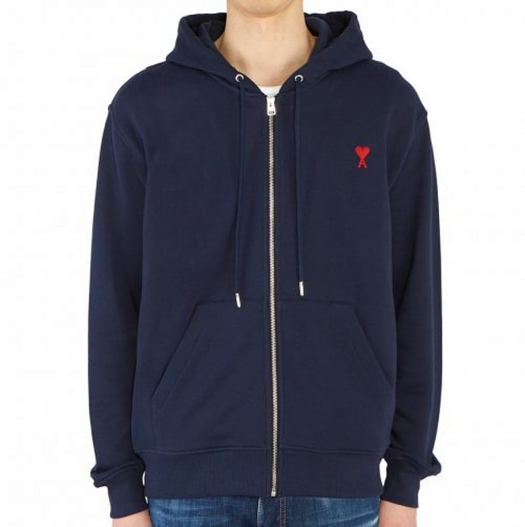 Ami Paris Ami de Coeur Zip Hoodie - 86