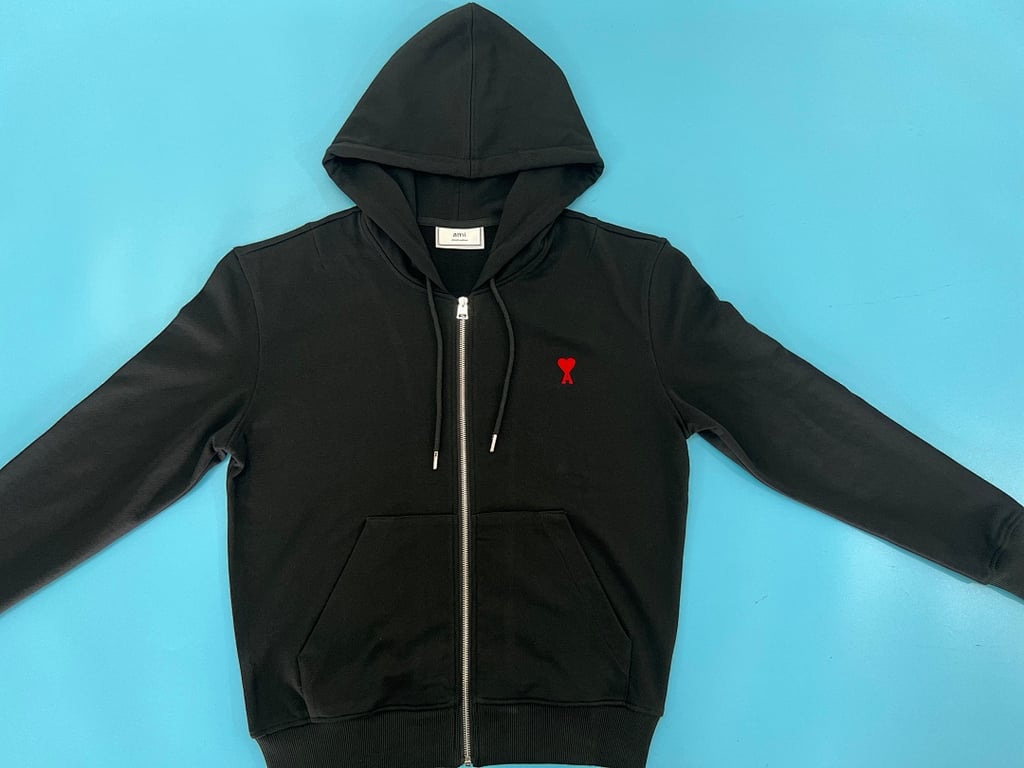 Ami Paris Ami de Coeur Zip Hoodie - 9