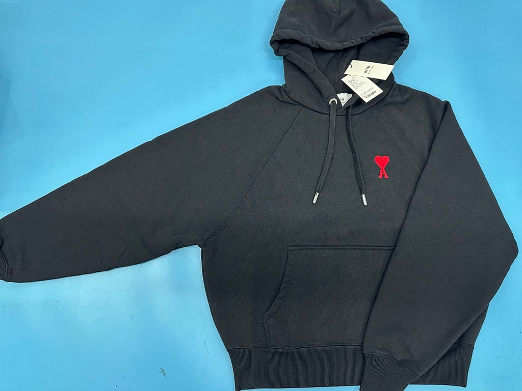 Ami Paris Ami de Coeur Hoodie Black - 2