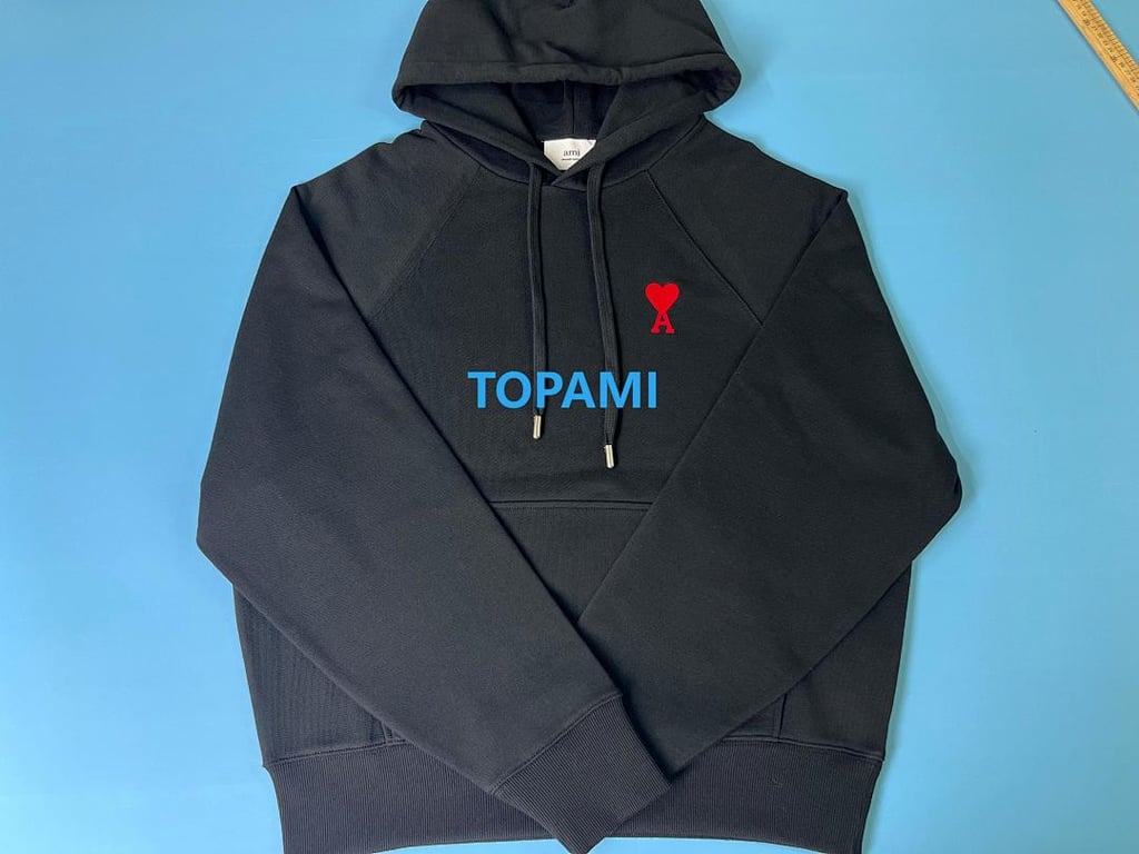 Ami Paris Ami de Coeur Hoodie Black - 13