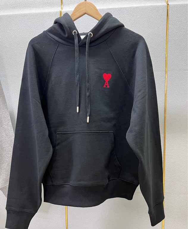 Ami Paris Ami de Coeur Hoodie Black - 17