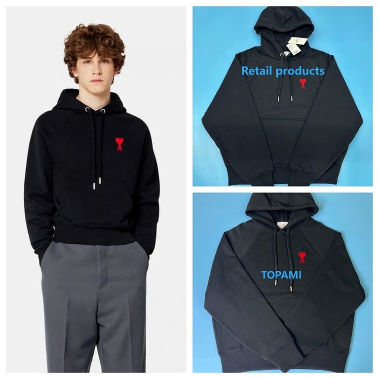 Ami Paris Ami de Coeur Hoodie Black - 4