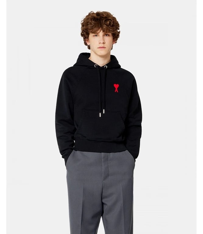 Ami Paris Ami de Coeur Hoodie Black - 5