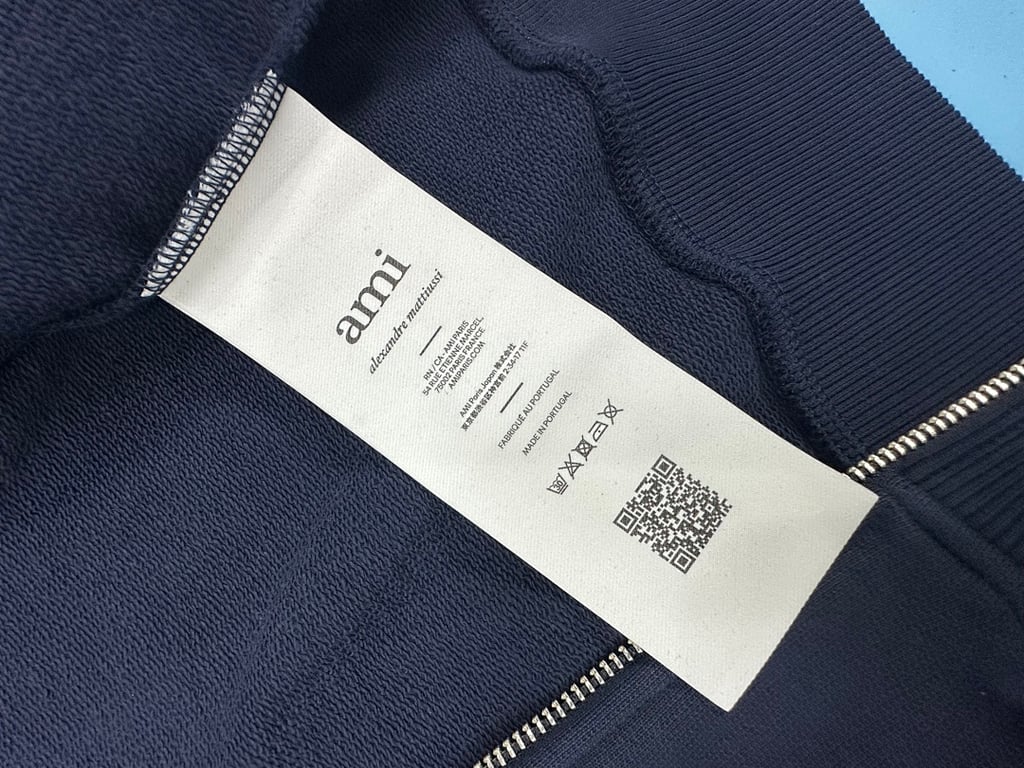 Ami Paris Ami de Coeur Zip Hoodie Navy - 15