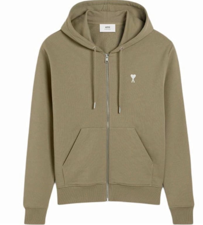 Ami Paris Ami de Coeur Zip Hoodie Navy - 39