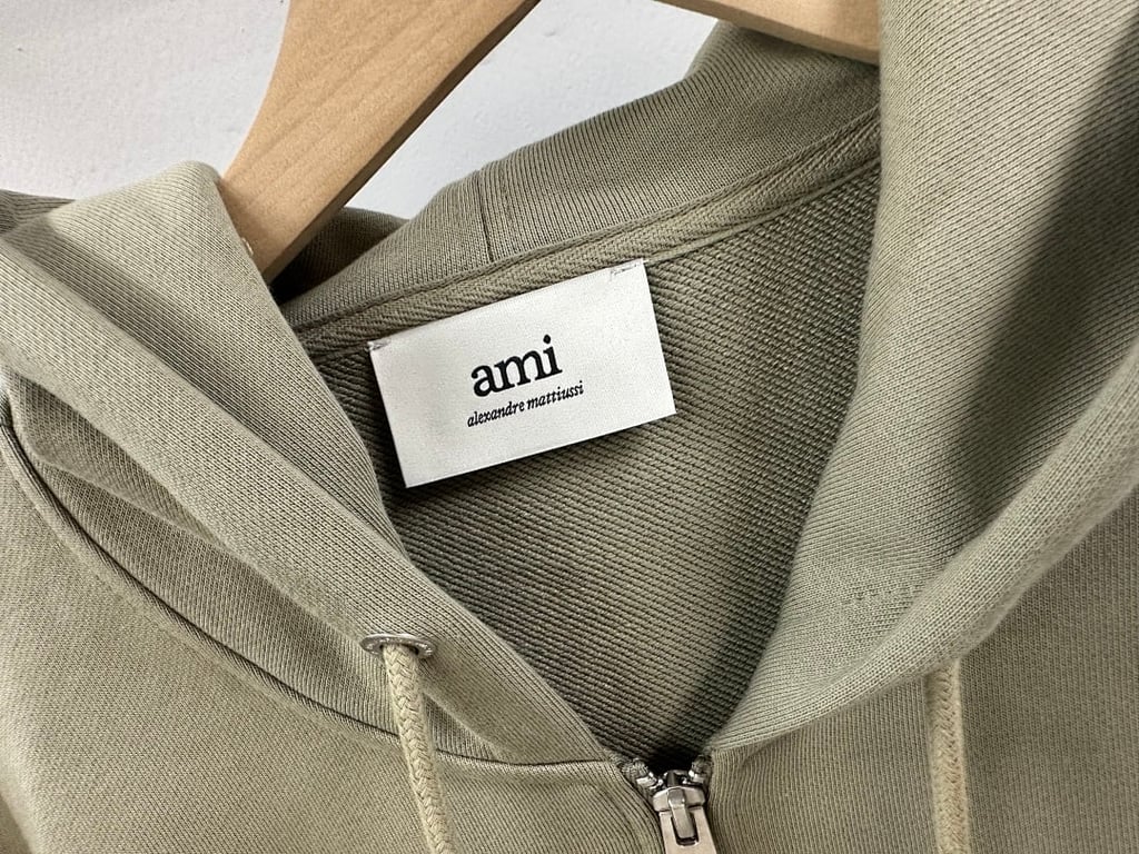 Ami Paris Ami de Coeur Zip Hoodie Navy - 56