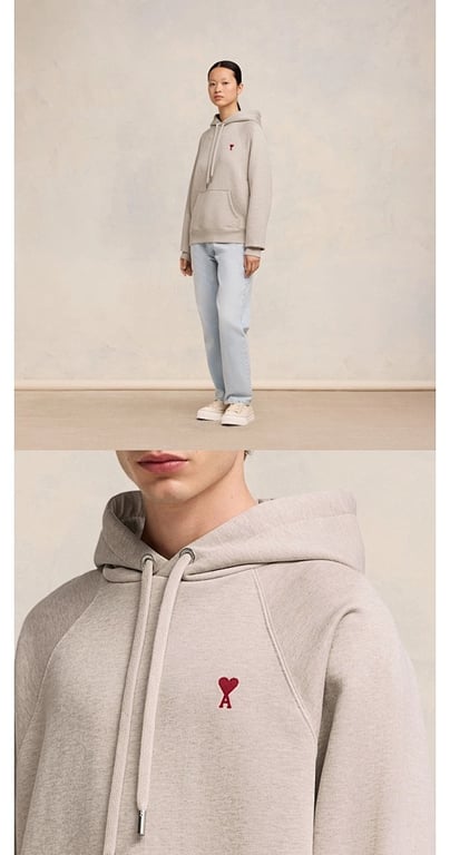 Ami Paris Small Heart Logo Hoodie - 13