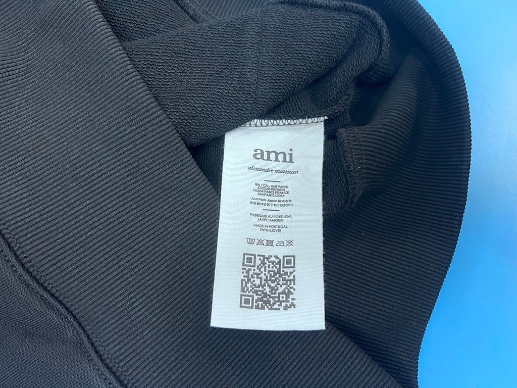 Ami Paris Ami de Coeur Zip-Up Hoodie Black - 14