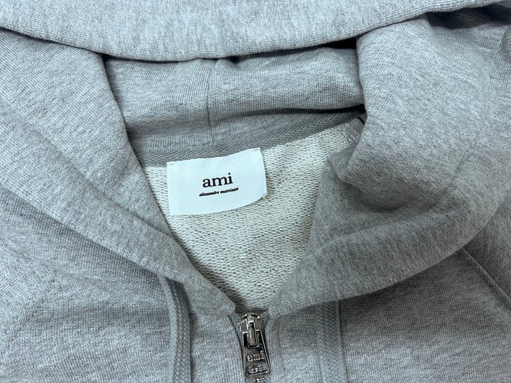 Ami Paris Ami de Coeur Zip-Up Hoodie Black - 29