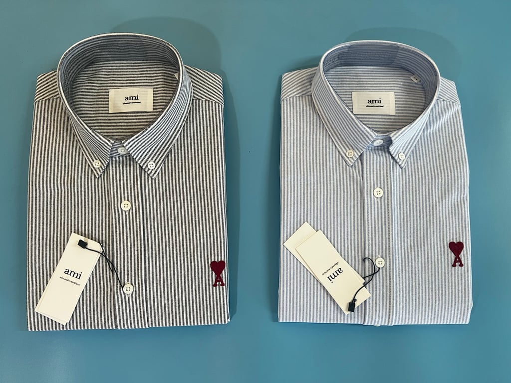 Ami Paris Ami de Coeur Striped Shirt - 48
