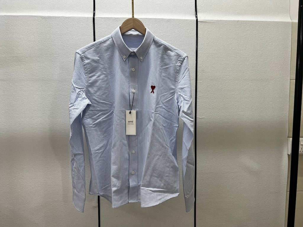 Ami Paris Ami de Coeur Striped Shirt - 6