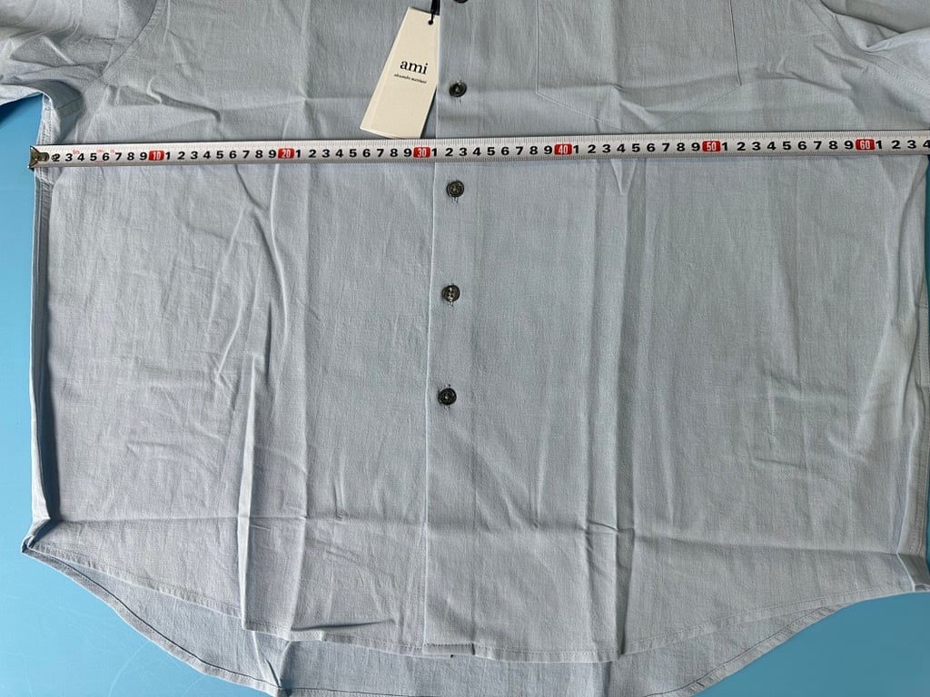 Ami Paris Ami de Coeur Short Sleeve Shirt Beige - 24