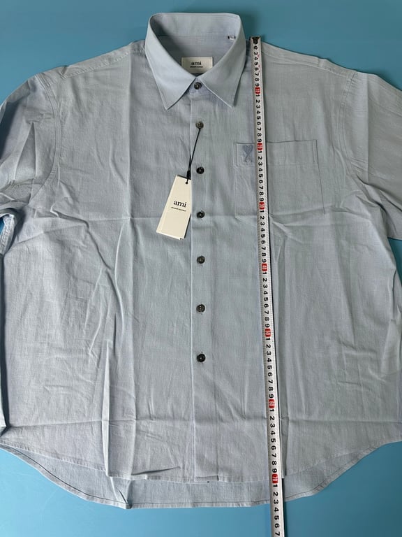 Ami Paris Ami de Coeur Short Sleeve Shirt Beige - 28