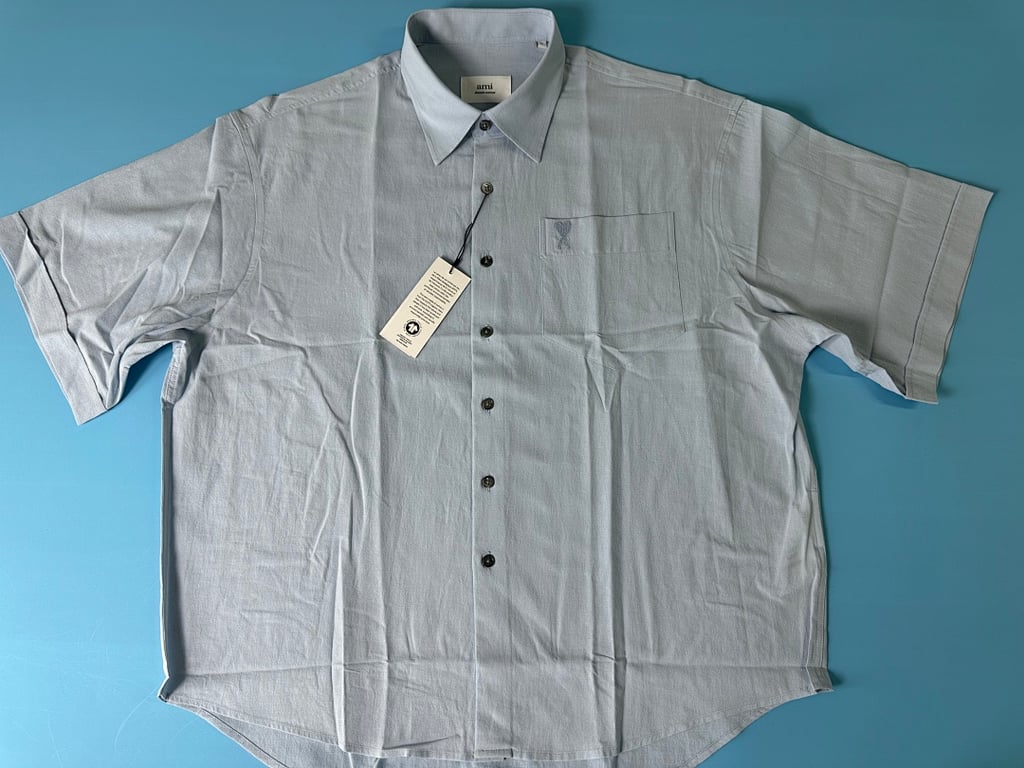 Ami Paris Ami de Coeur Short Sleeve Shirt Beige - 34