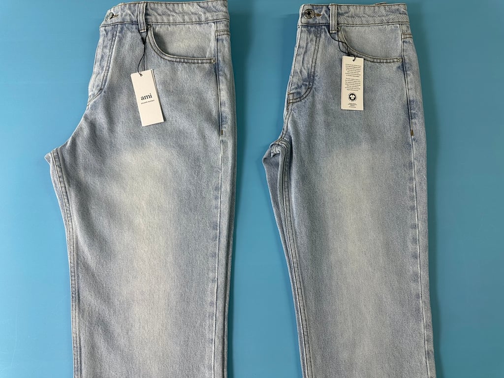 Ami Paris Metal Heart Light Blue Jeans - 17