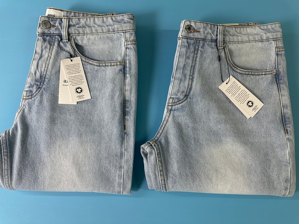 Ami Paris Metal Heart Light Blue Jeans - 25