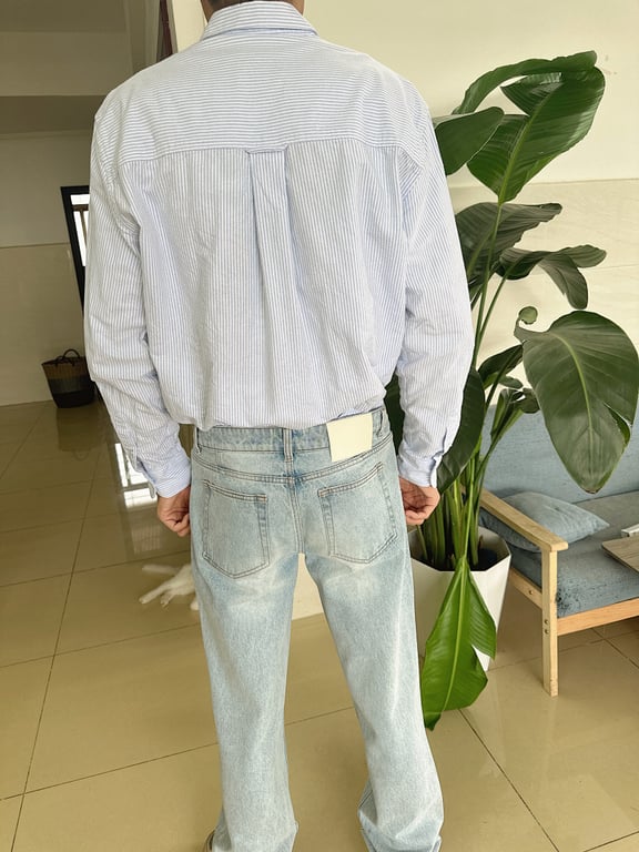 Ami Paris Metal Heart Light Blue Jeans - 26