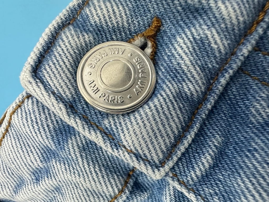 Ami Paris Metal Heart Light Blue Jeans - 31