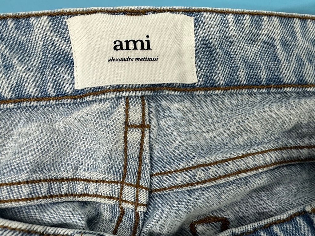 Ami Paris Metal Heart Light Blue Jeans - 34