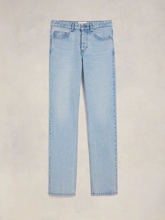 Ami Paris Metal Heart Light Blue Jeans - 5