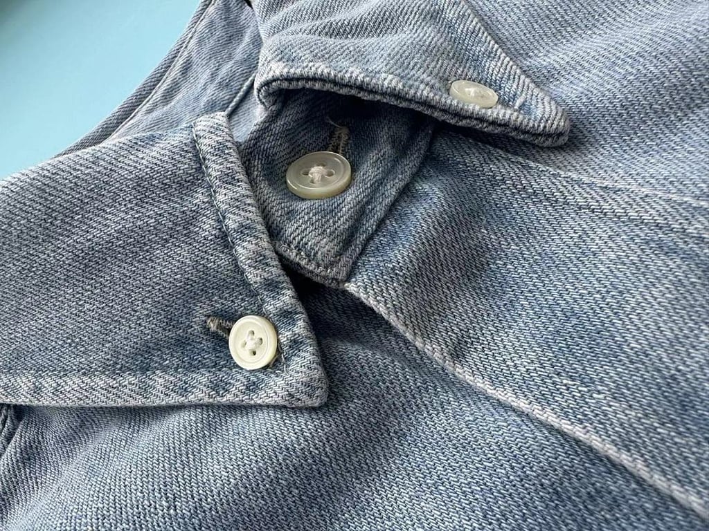 Ami Paris Vintage Denim Shirt Light Blue - 14