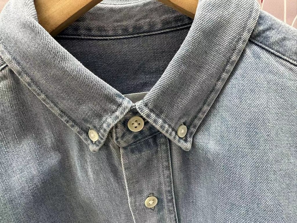 Ami Paris Vintage Denim Shirt Light Blue - 25