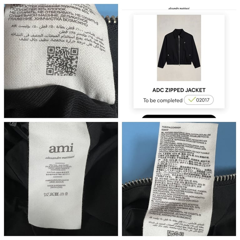 Ami Paris ADC Zipped Jacket Black - 8