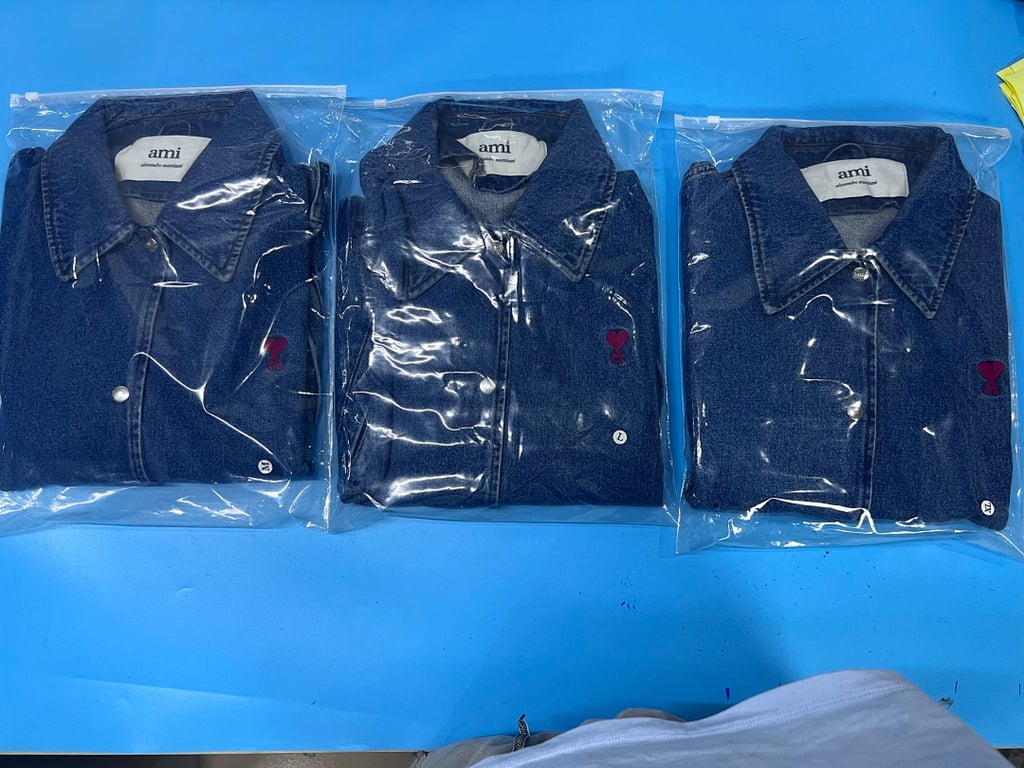 Ami Paris Ami de Coeur Denim Jacket Blue - 10