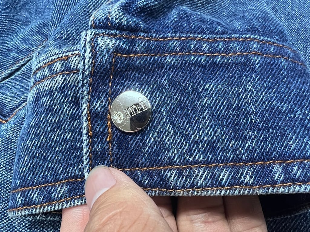 Ami Paris Ami de Coeur Denim Jacket Blue - 14