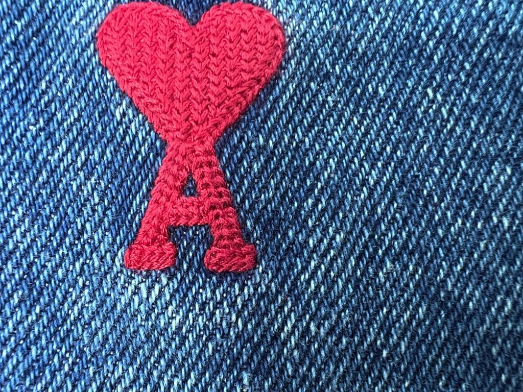 Ami Paris Ami de Coeur Denim Jacket Blue - 16