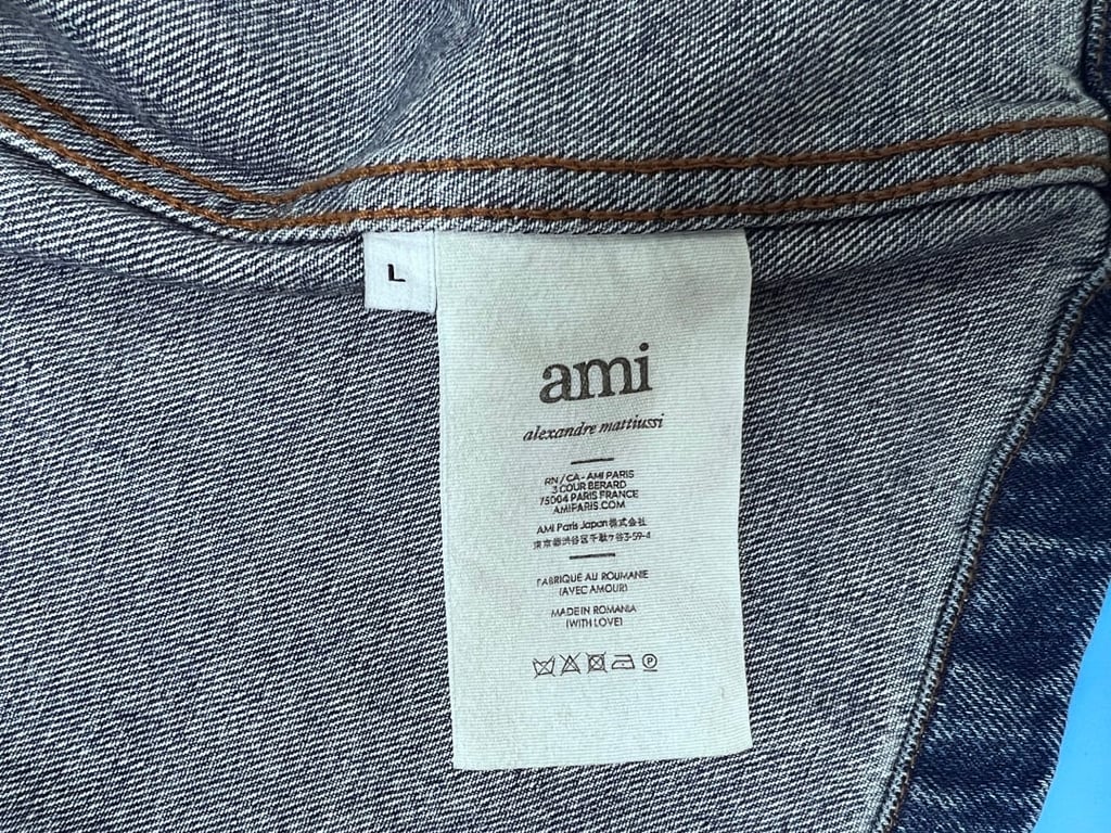 Ami Paris Ami de Coeur Denim Jacket Blue - 19