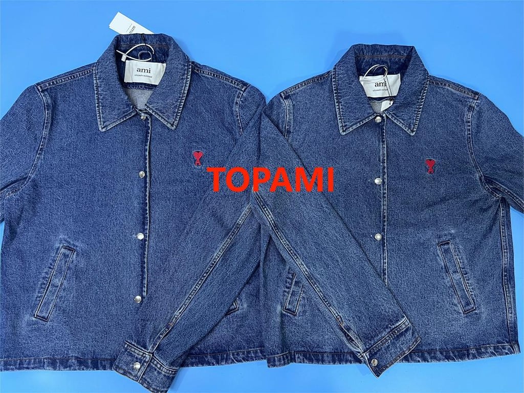 Ami Paris Ami de Coeur Denim Jacket Blue - 23