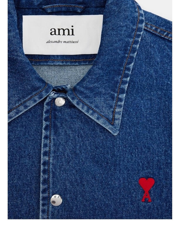 Ami Paris Ami de Coeur Denim Jacket Blue - 33