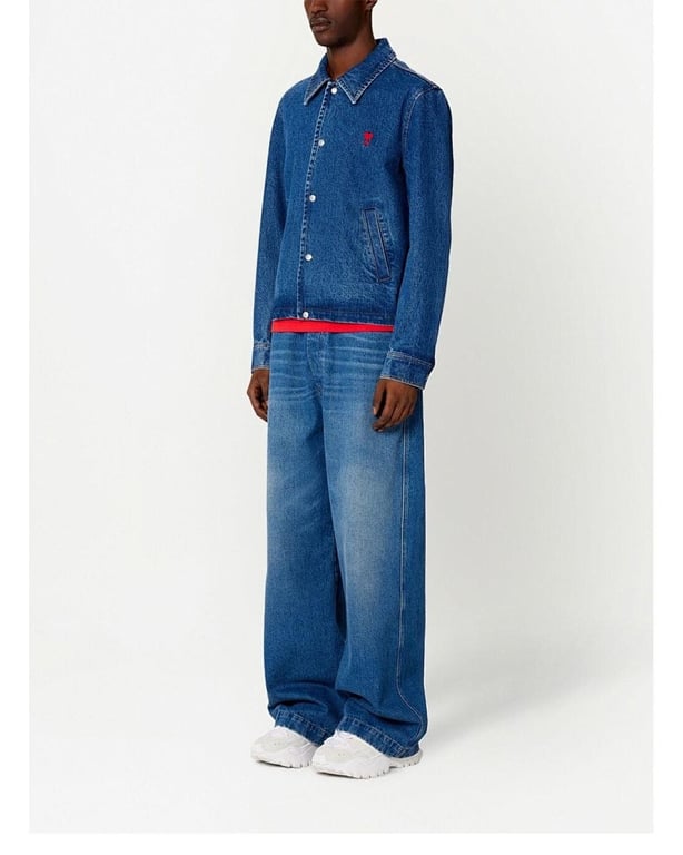 Ami Paris Ami de Coeur Denim Jacket Blue - 34