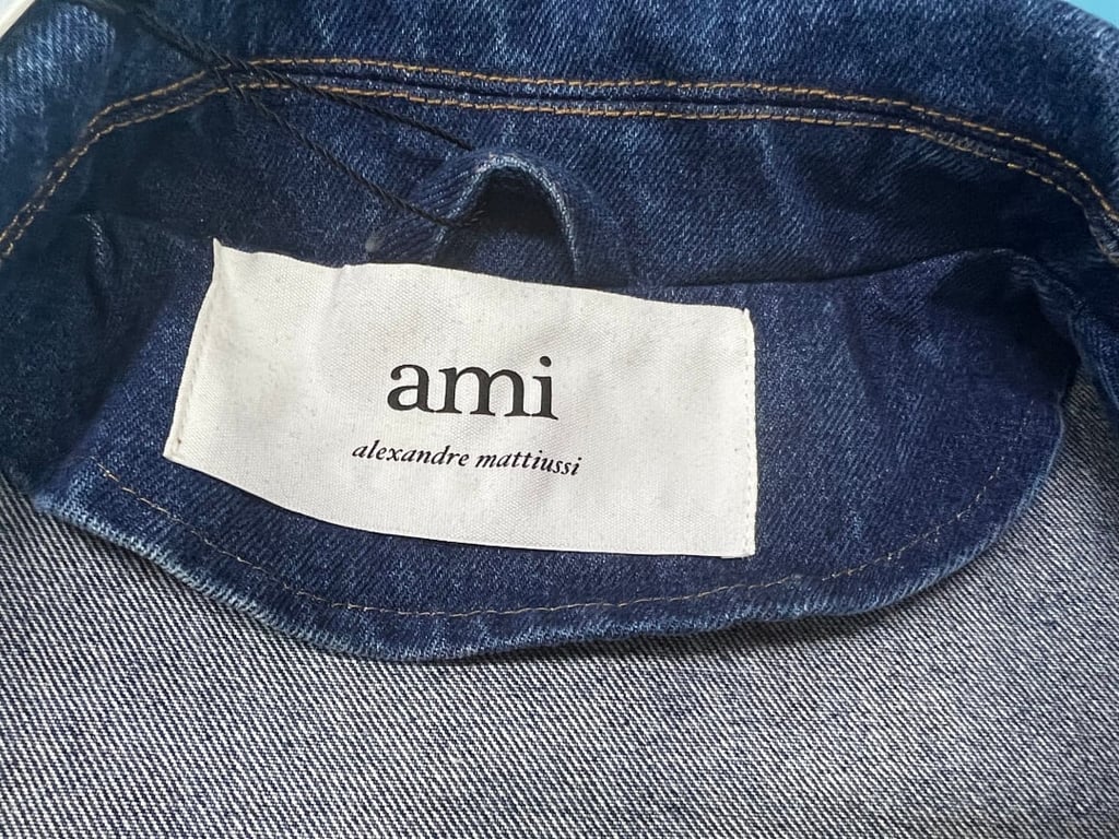 Ami Paris Ami de Coeur Denim Jacket Blue - 36