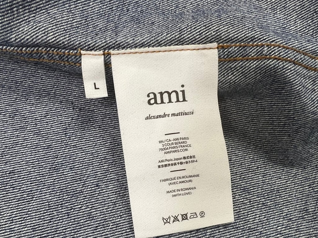 Ami Paris Ami de Coeur Denim Jacket Blue - 39