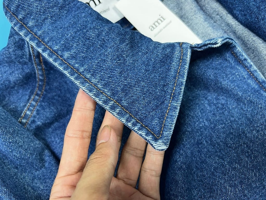 Ami Paris Ami de Coeur Denim Jacket Blue - 41