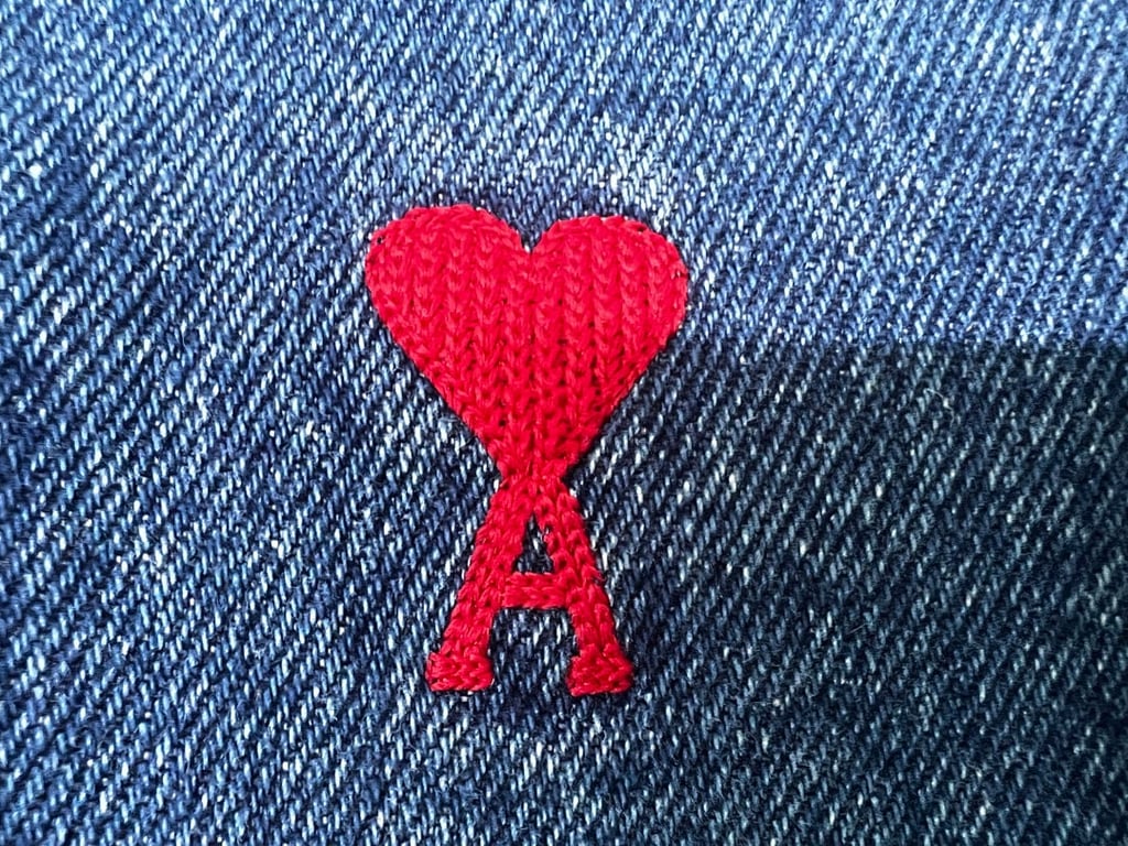 Ami Paris Ami de Coeur Denim Jacket Blue - 43