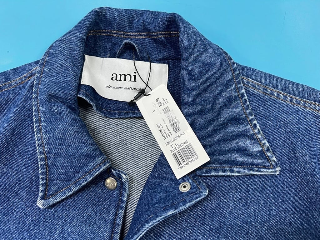 Ami Paris Ami de Coeur Denim Jacket Blue - 44