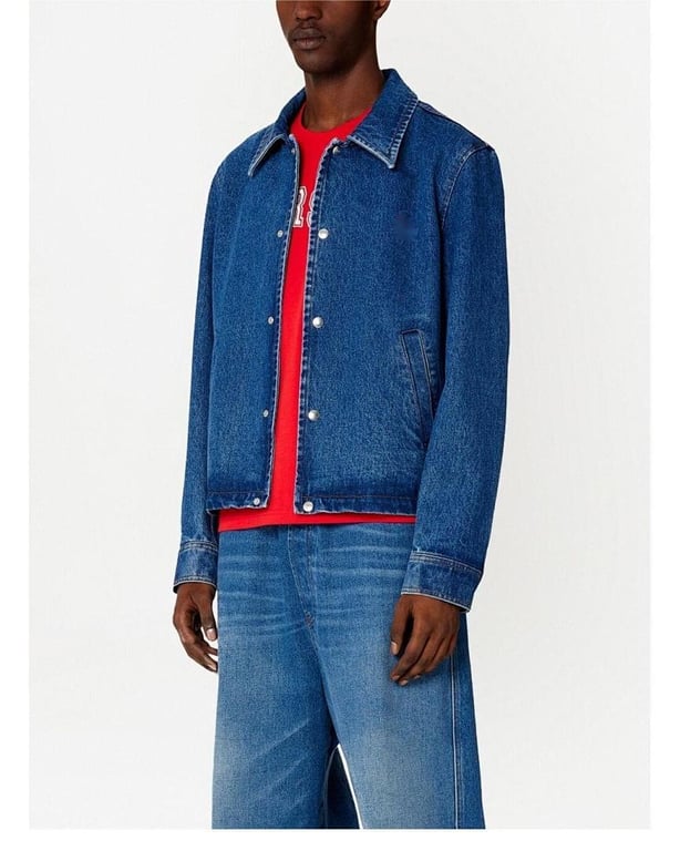 Ami Paris Ami de Coeur Denim Jacket Blue - 47