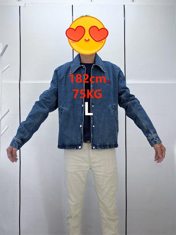 Ami Paris Ami de Coeur Denim Jacket Blue - 7