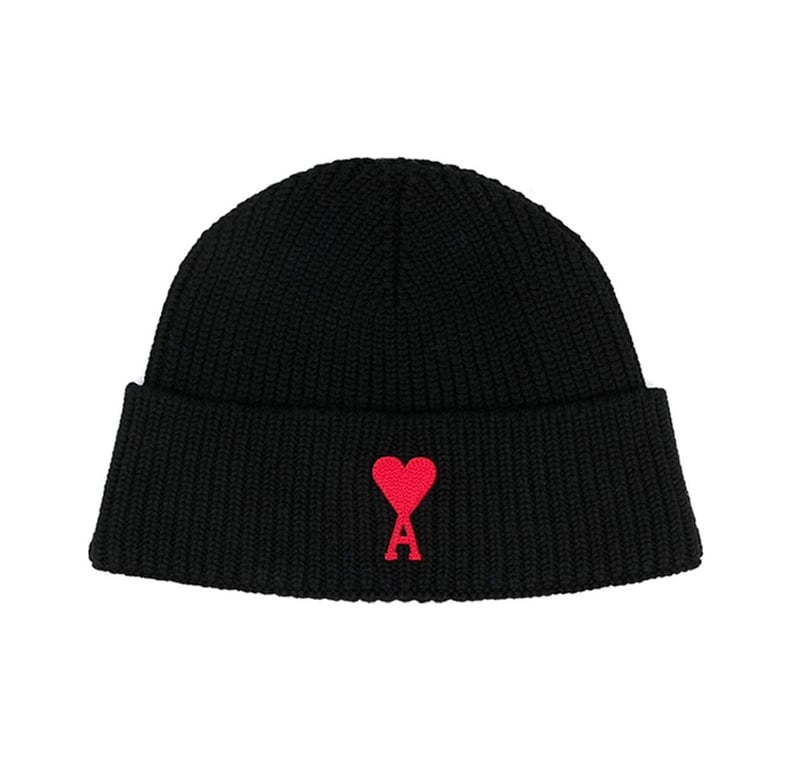 Ami Paris Ami de Coeur Wool Beanie Black - 3
