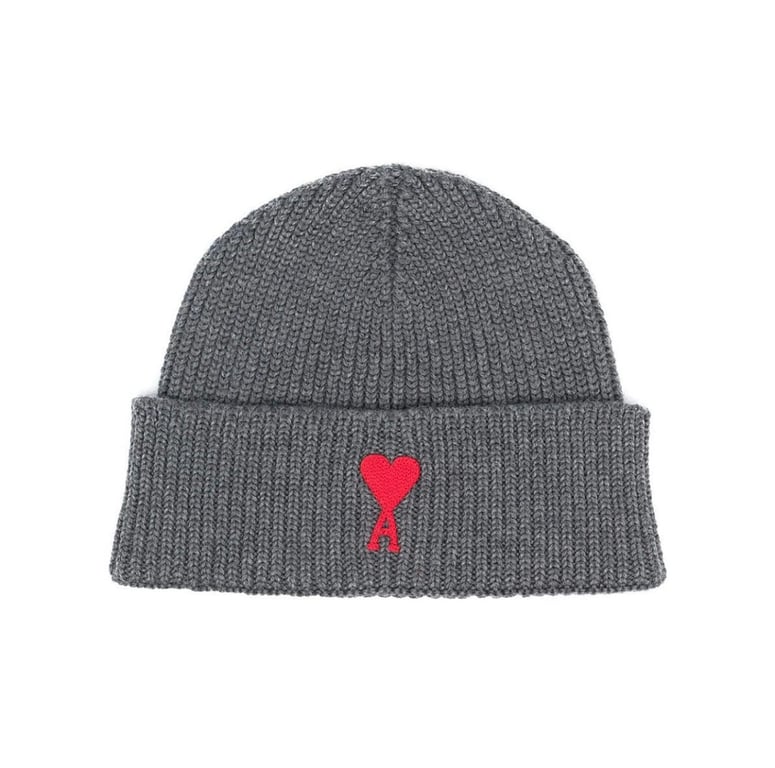Ami Paris Ami de Coeur Wool Beanie Black - 27