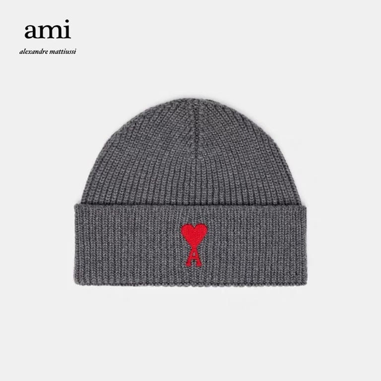 Ami Paris Ami de Coeur Wool Beanie Black - 29