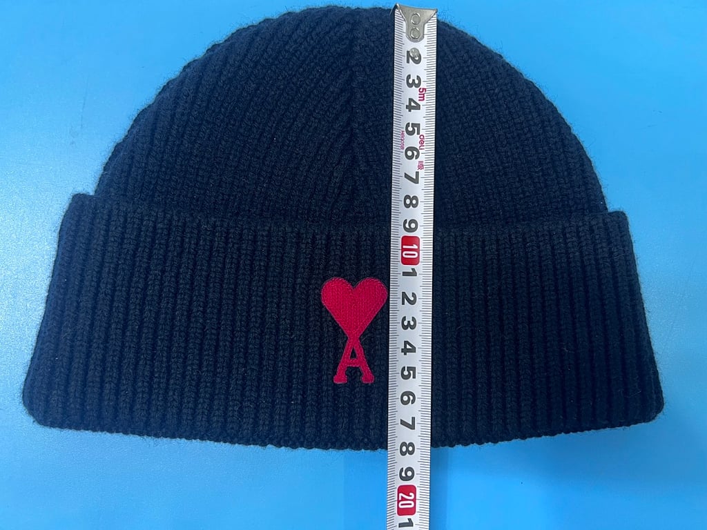Ami Paris Ami de Coeur Wool Beanie Black - 7
