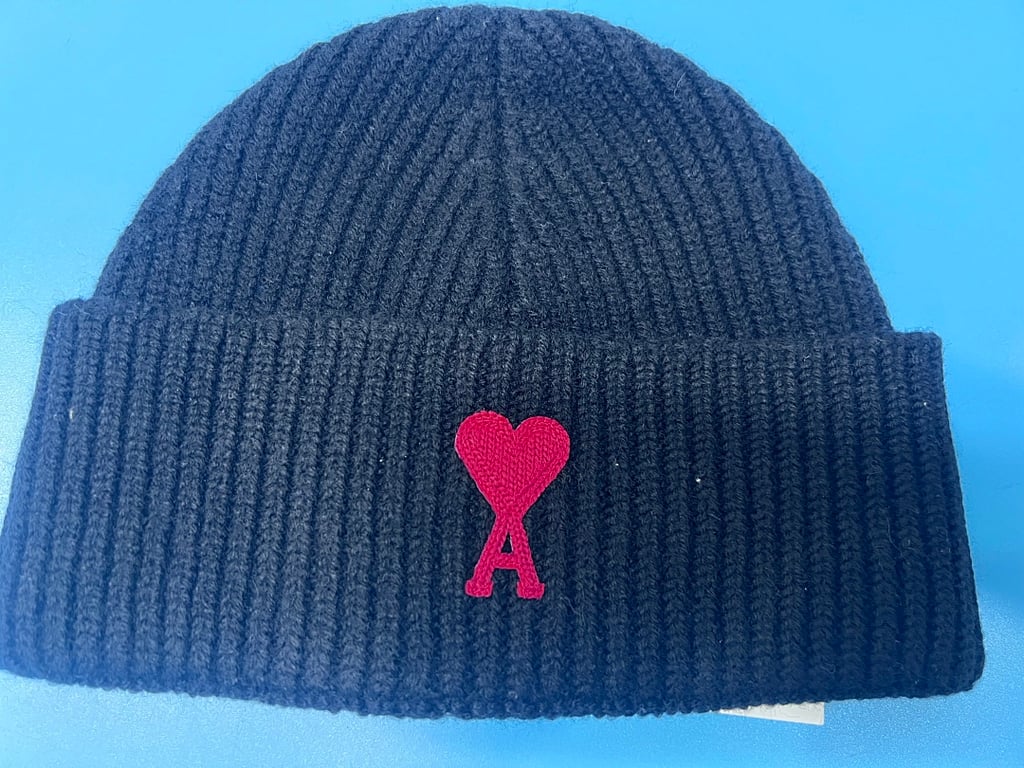 Ami Paris Ami de Coeur Wool Beanie Black - 9