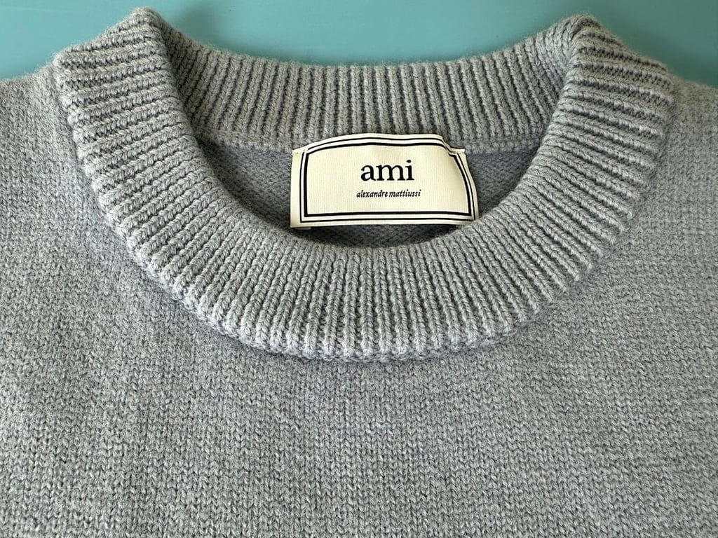 Ami Paris Ami de Coeur Sweater Steel Blue - 10