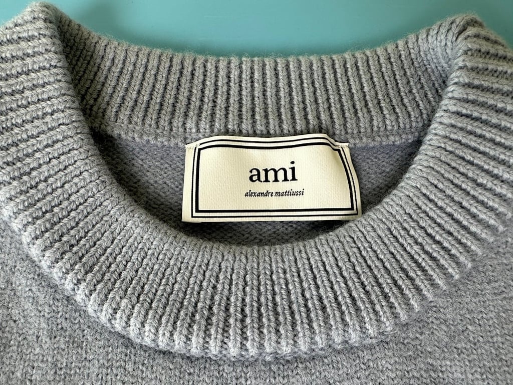 Ami Paris Ami de Coeur Sweater Steel Blue - 11